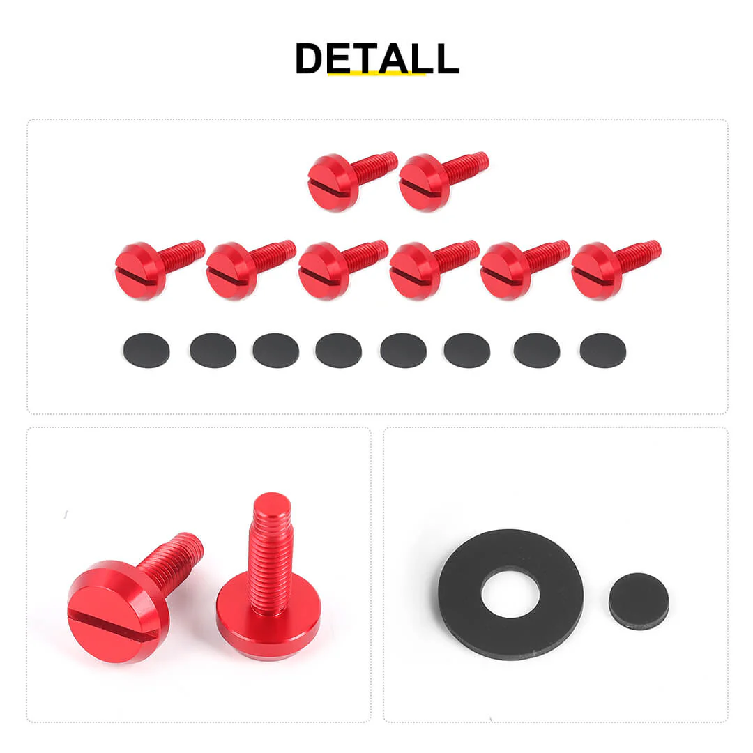 For Jeep Wrangler JK JL Rear Tailgate Spare Tire Bumper Screws Bolts Kit (8 pcs) - Image 12