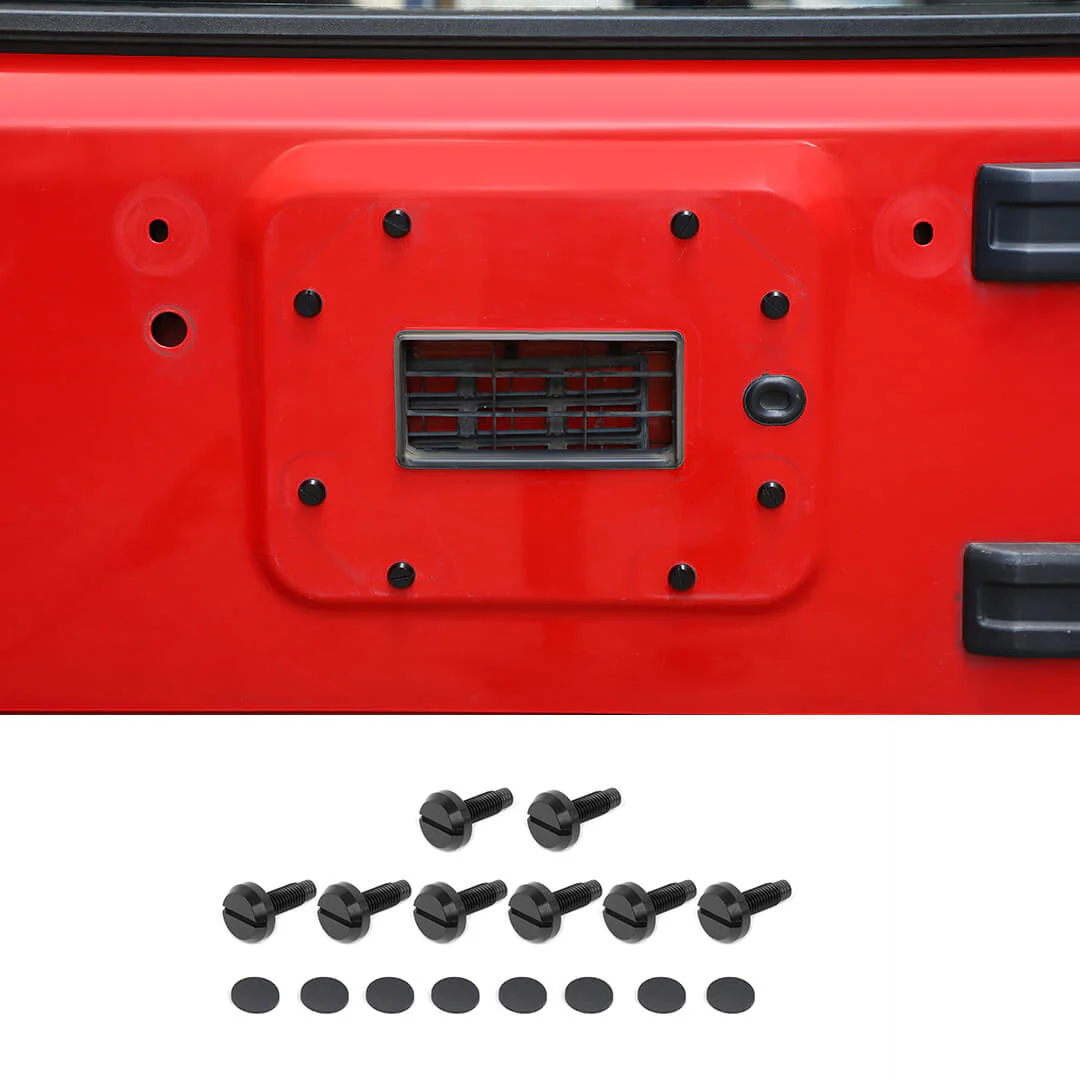 For Jeep Wrangler JK JL Rear Tailgate Spare Tire Bumper Screws Bolts Kit (8 pcs) - Image 14