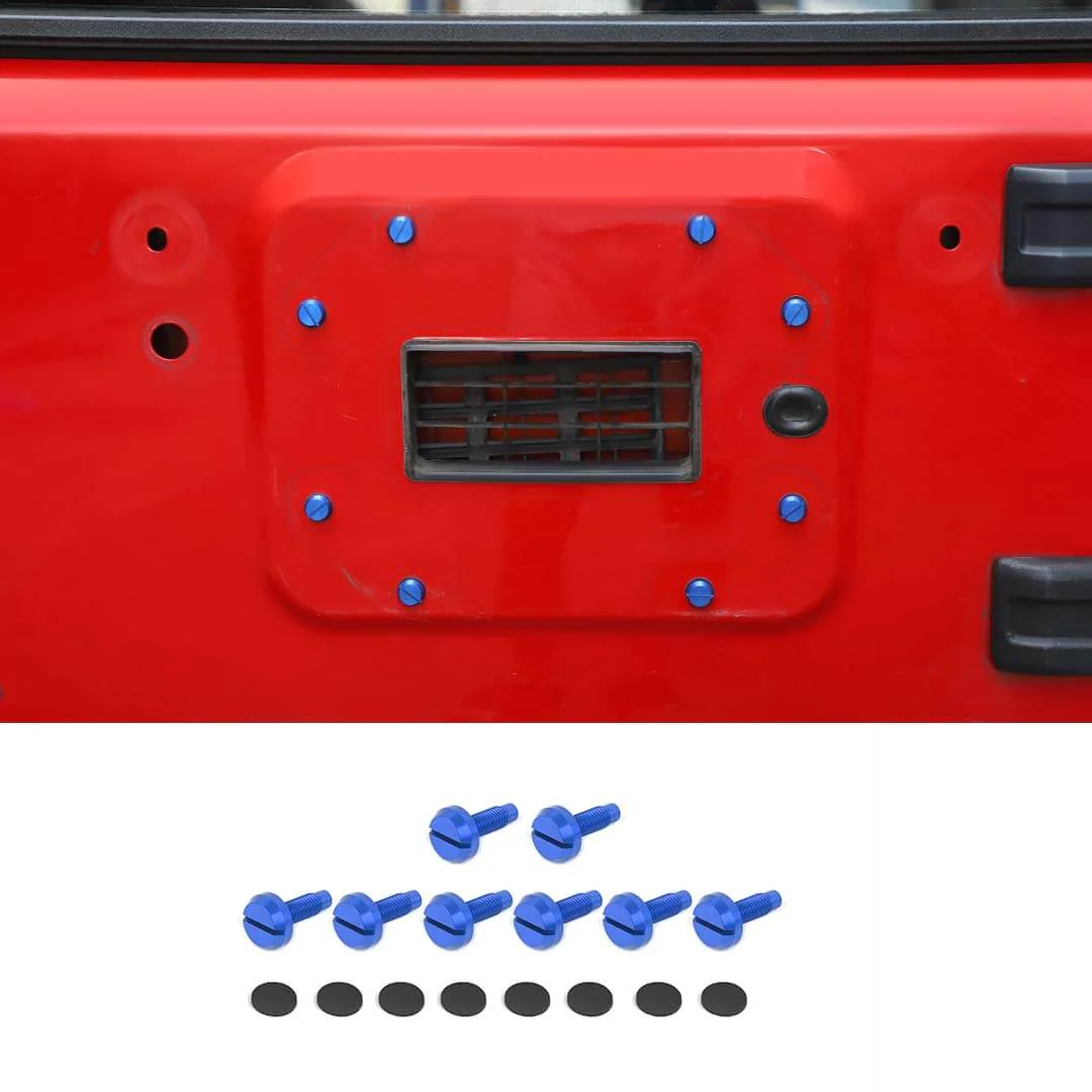 For Jeep Wrangler JK JL Rear Tailgate Spare Tire Bumper Screws Bolts Kit (8 pcs) - Image 15