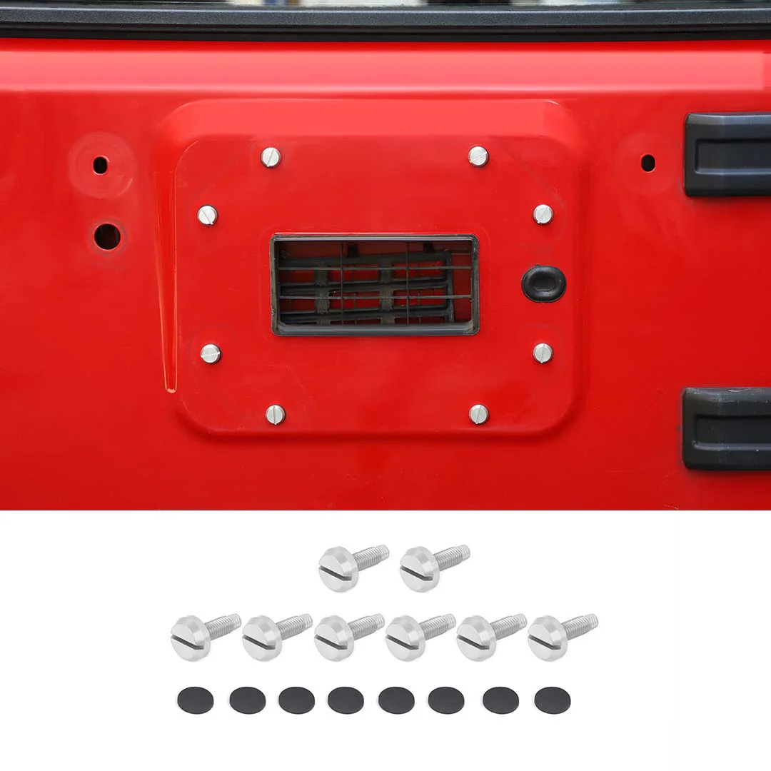 For Jeep Wrangler JK JL Rear Tailgate Spare Tire Bumper Screws Bolts Kit (8 pcs) - Image 16