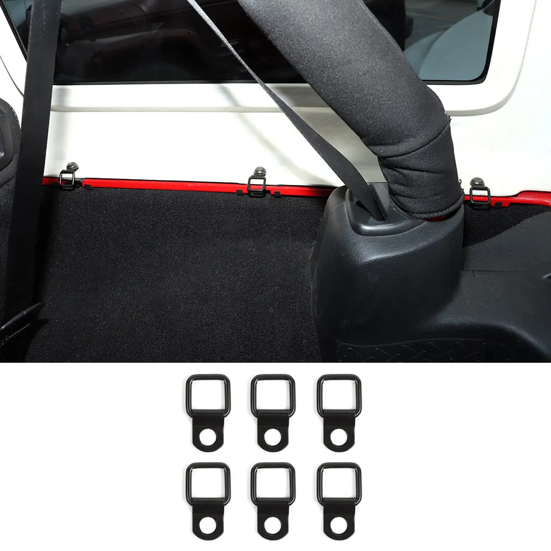 For Jeep Wrangler JK JL TJ Hardtop Tie-Down D-Ring Anchors