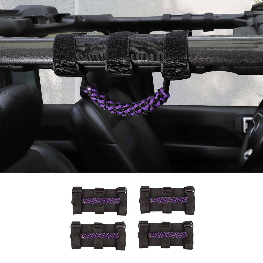 For Jeep Wrangler JK JL TJ JT Car Top Roll Bar Grip Grab Pull Handle Accessories 4 (pcs) - Image 18