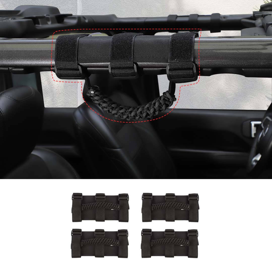 For Jeep Wrangler JK JL TJ JT Car Top Roll Bar Grip Grab Pull Handle Accessories 4 (pcs) - Image 20