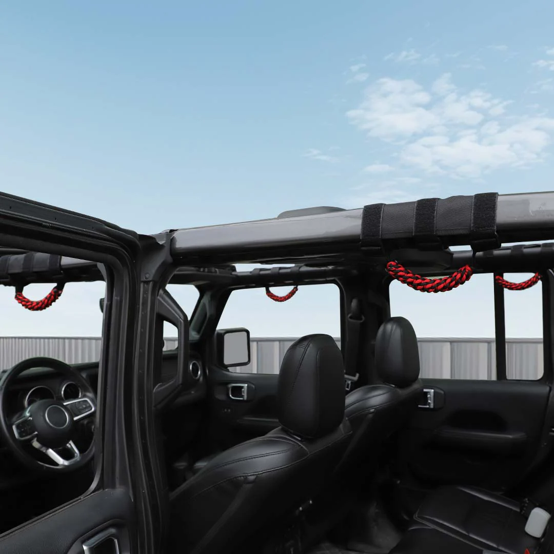 For Jeep Wrangler JK JL TJ JT Car Top Roll Bar Grip Grab Pull Handle Accessories 4 (pcs) - Image 4
