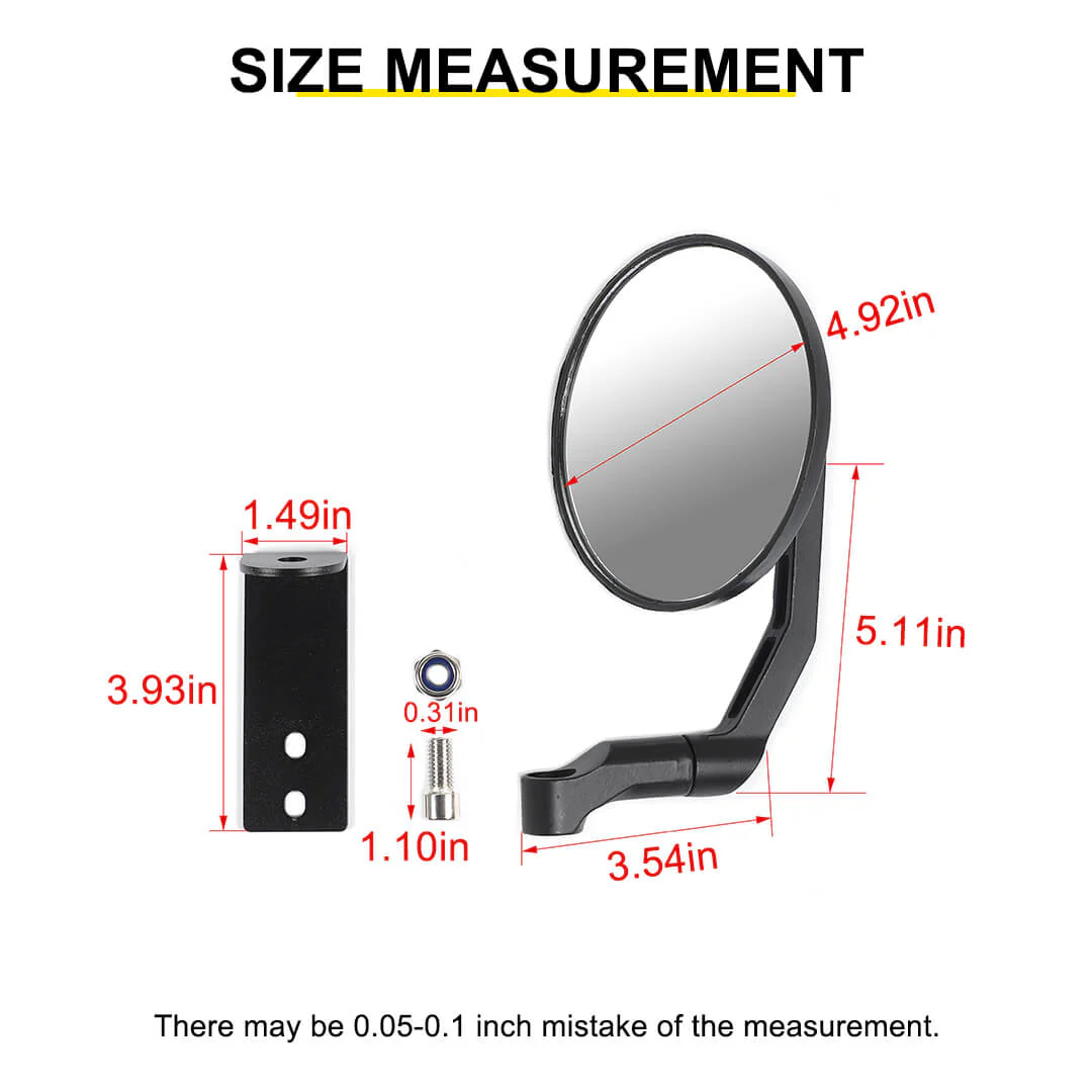 For Jeep Wrangler JK TJ Engine Hood Latches Mount Sand Board Rearview Mirror - Image 10