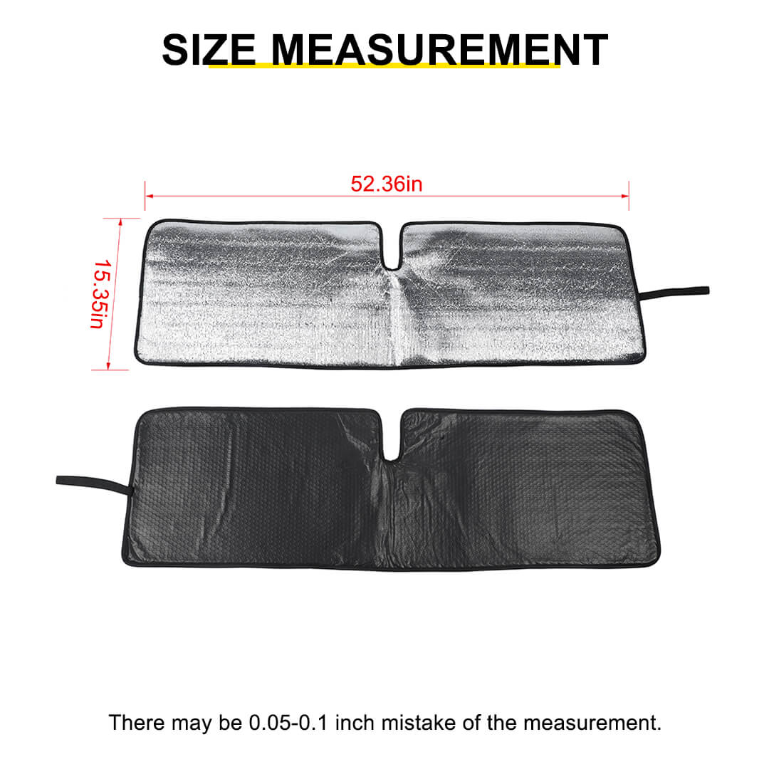 For Jeep Wrangler JK TJ Front Windshield Sunshade Sun Shade Heat Shield Sun Visor Mat - Image 11