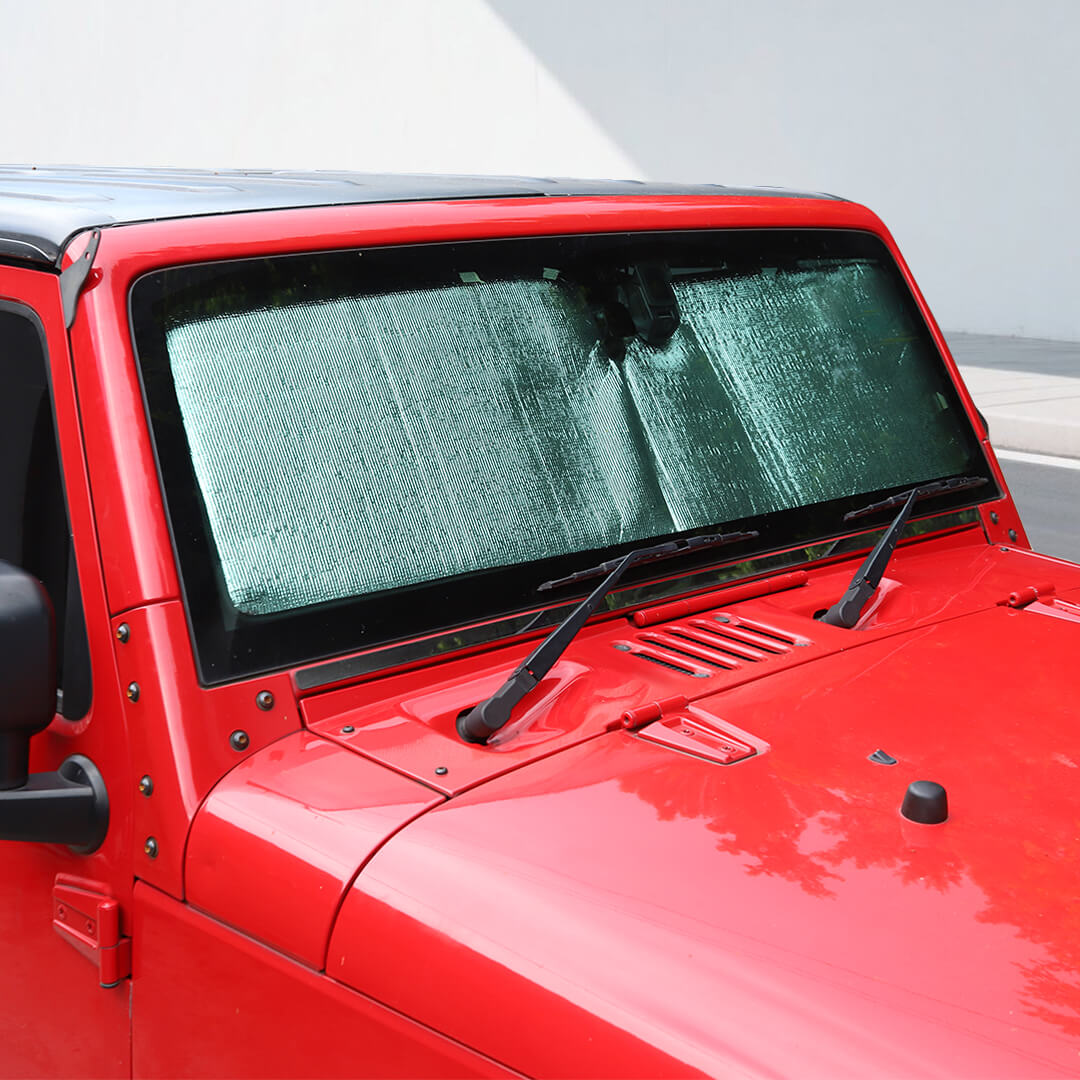 For Jeep Wrangler JK TJ Front Windshield Sunshade Sun Shade Heat Shield Sun Visor Mat - Image 4