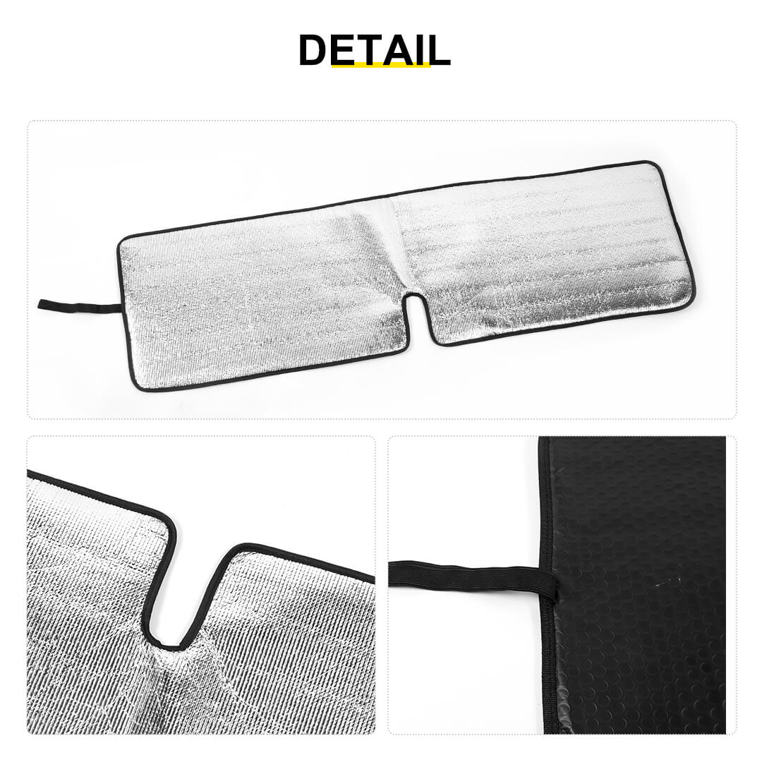 For Jeep Wrangler JK TJ Front Windshield Sunshade Sun Shade Heat Shield Sun Visor Mat - Image 9