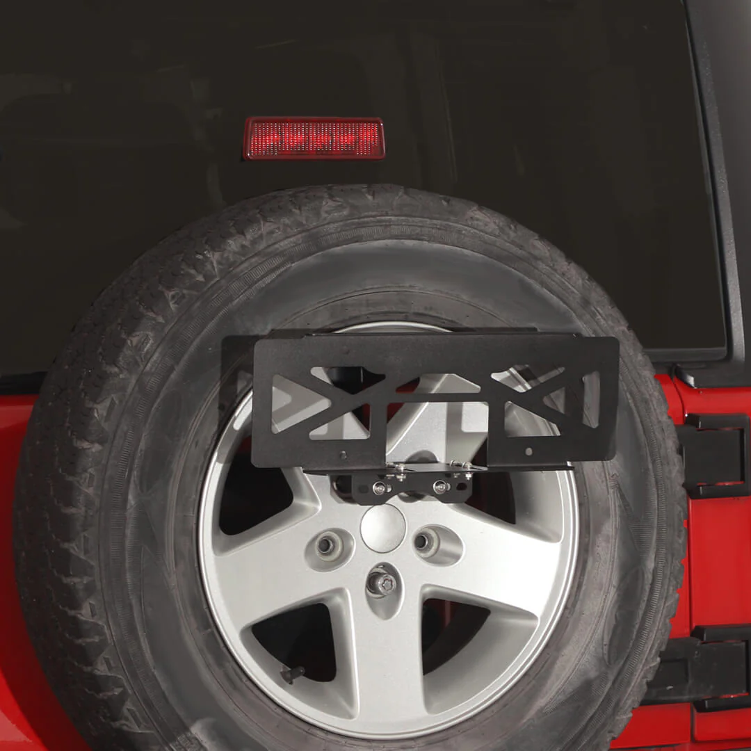 For Jeep Wrangler JK TJ Rear Tailgate Spare Tire License Plate Holder Accessories - Image 3