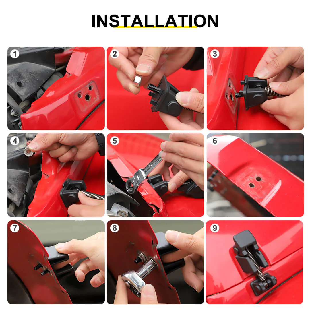 For Jeep Wrangler JK TJ Spring Engine Hood Latch Catch Bracket Buckle Accessories (2 pcs) - Image 8