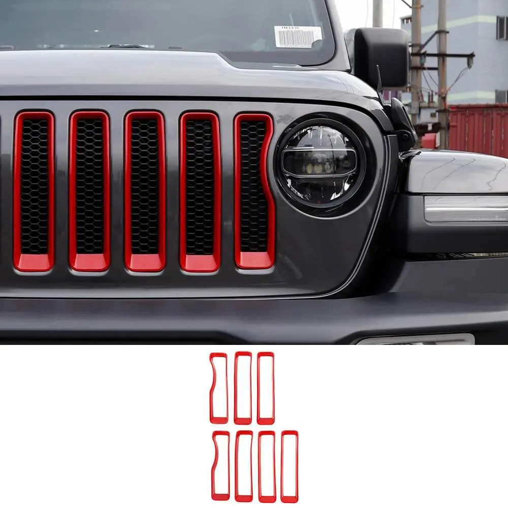 For 2018-2023 Jeep JL Sport Front Grille Insert Ring Trim Decor Ring Cover(Does Not Fit 4XE Variants) - Image 11