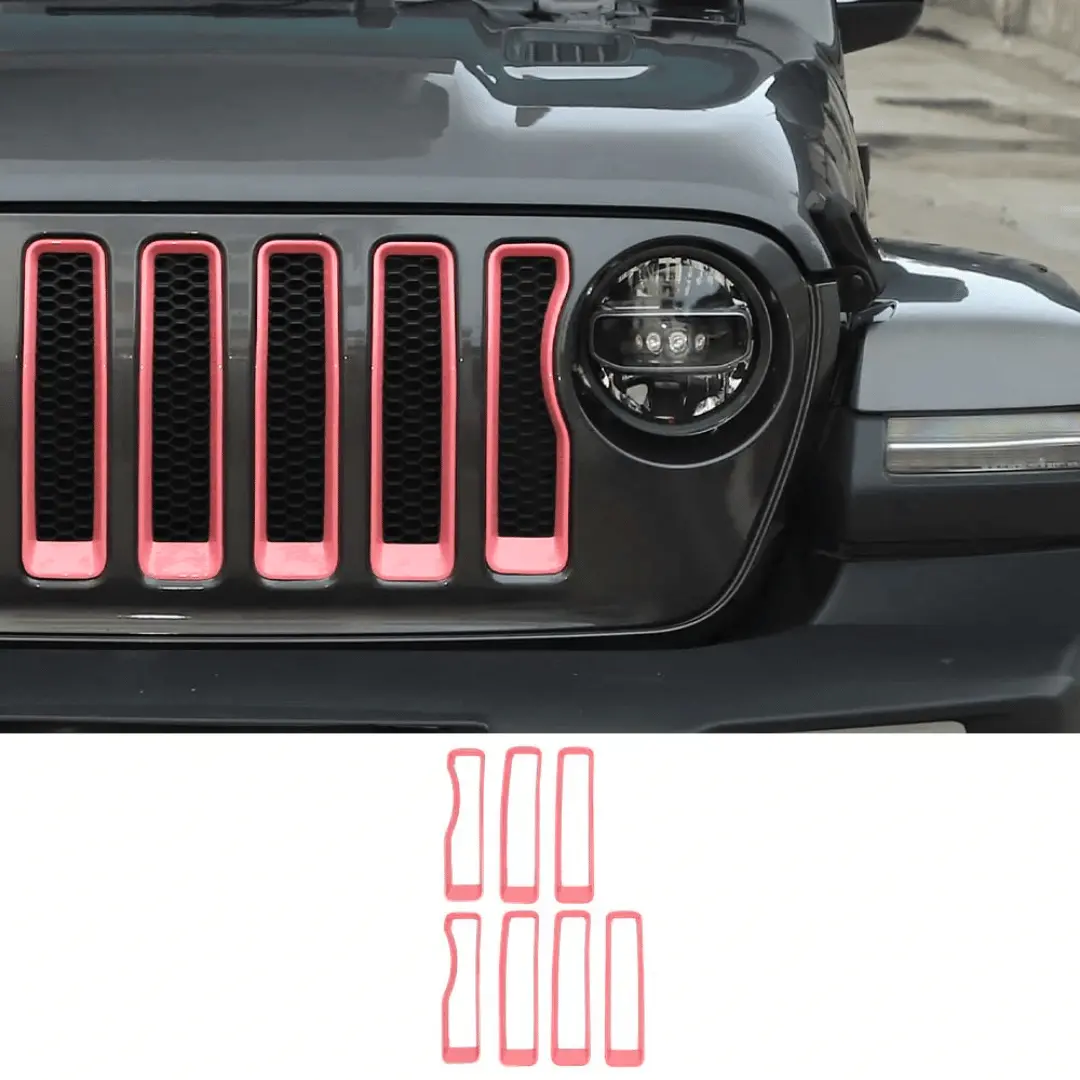 For 2018-2023 Jeep JL Sport Front Grille Insert Ring Trim Decor Ring Cover(Does Not Fit 4XE Variants) - Image 14
