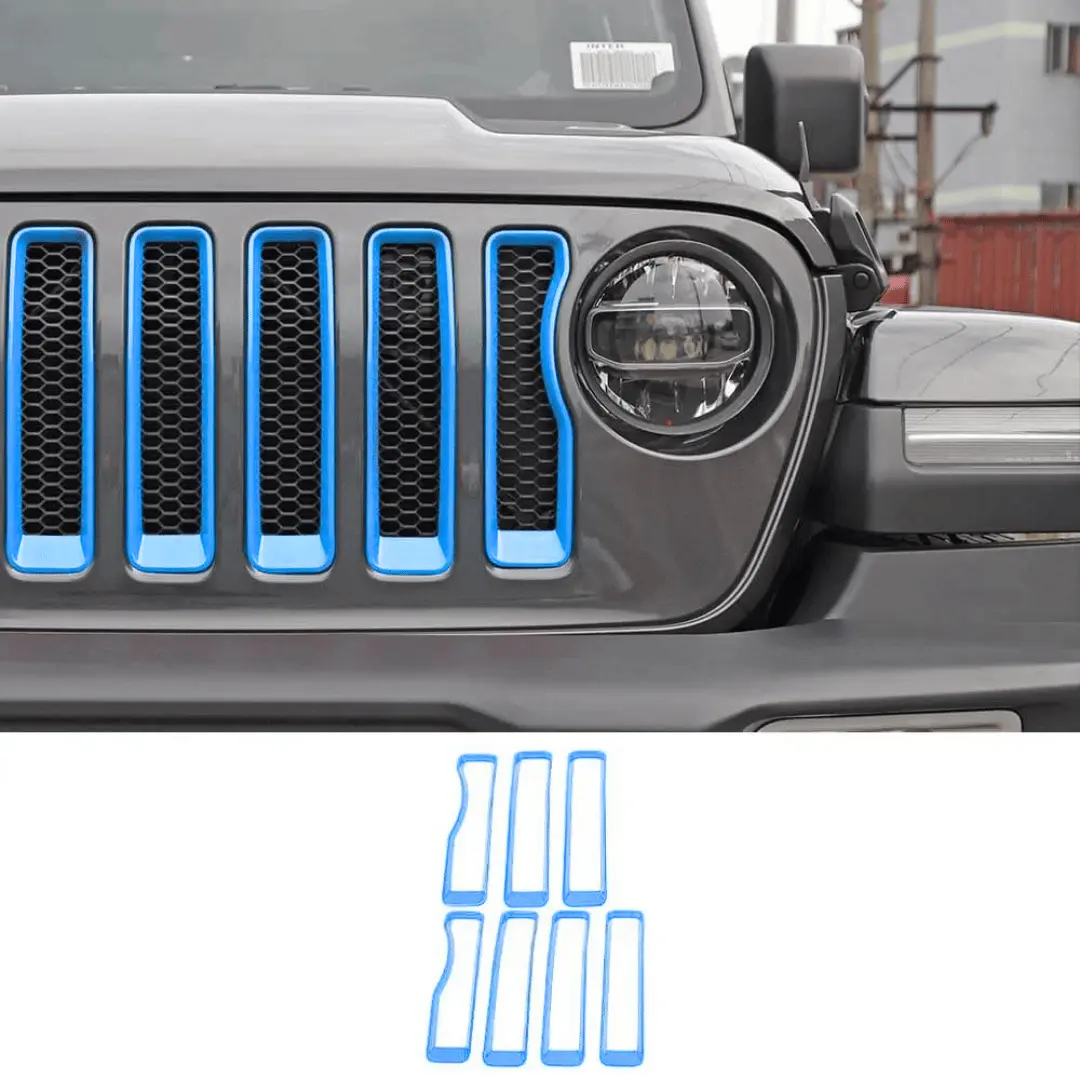 For 2018-2023 Jeep JL Sport Front Grille Insert Ring Trim Decor Ring Cover(Does Not Fit 4XE Variants) - Image 15