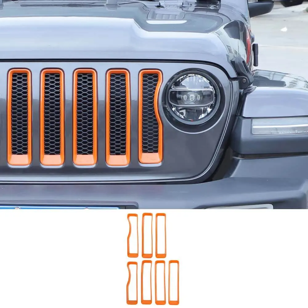 For 2018-2023 Jeep JL Sport Front Grille Insert Ring Trim Decor Ring Cover(Does Not Fit 4XE Variants) - Image 18