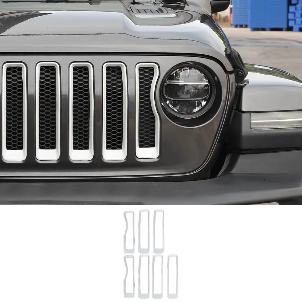 For 2018-2023 Jeep JL Sport Front Grille Insert Ring Trim Decor Ring Cover(Does Not Fit 4XE Variants) - Image 19