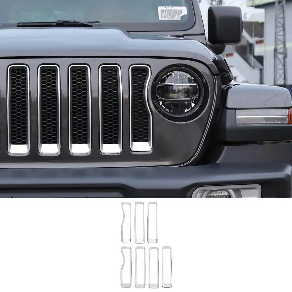For 2018-2023 Jeep JL Sport Front Grille Insert Ring Trim Decor Ring Cover(Does Not Fit 4XE Variants) - Image 20
