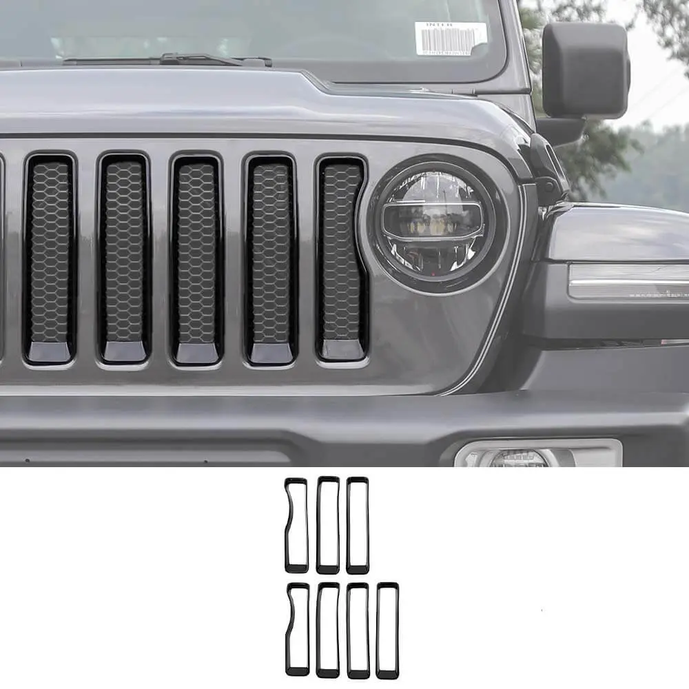 For 2018-2023 Jeep JL Sport Front Grille Insert Ring Trim Decor Ring Cover(Does Not Fit 4XE Variants) - Image 21