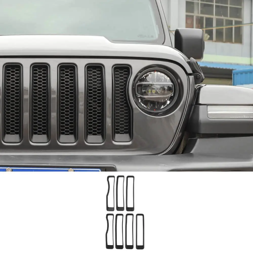 For 2018-2023 Jeep JL Sport Front Grille Insert Ring Trim Decor Ring Cover(Does Not Fit 4XE Variants) - Image 22