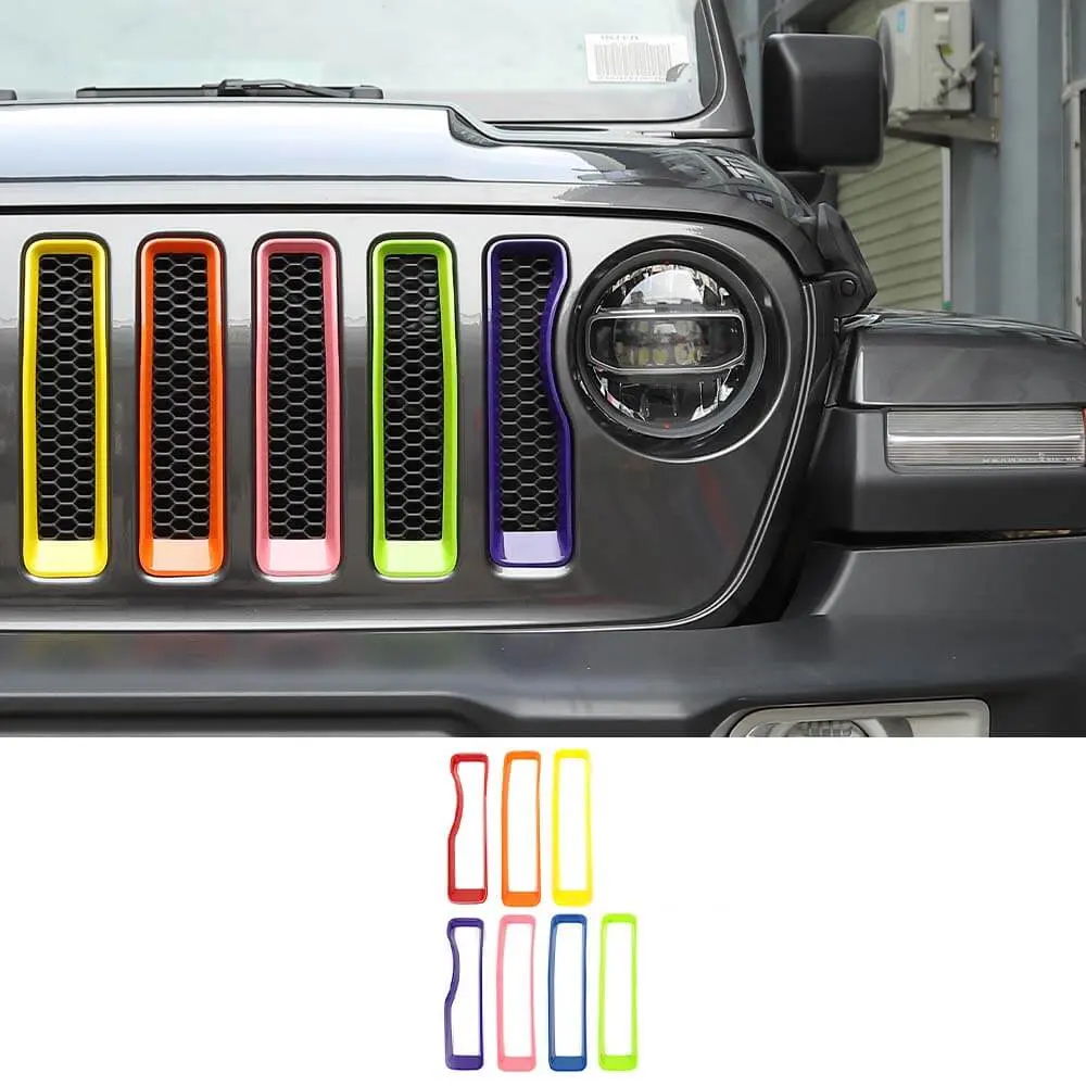 For 2018-2023 Jeep JL Sport Front Grille Insert Ring Trim Decor Ring Cover(Does Not Fit 4XE Variants) - Image 23