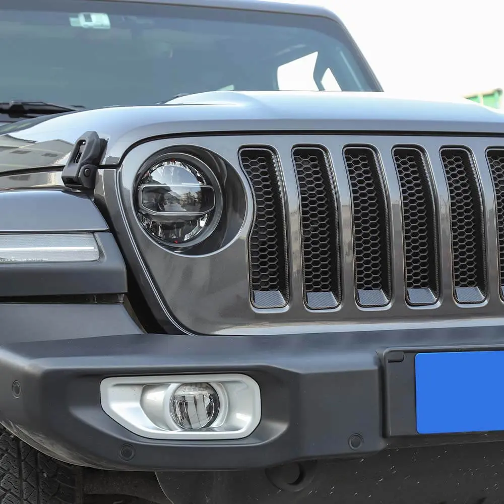 For 2018-2023 Jeep JL Sport Front Grille Insert Ring Trim Decor Ring Cover(Does Not Fit 4XE Variants) - Image 4