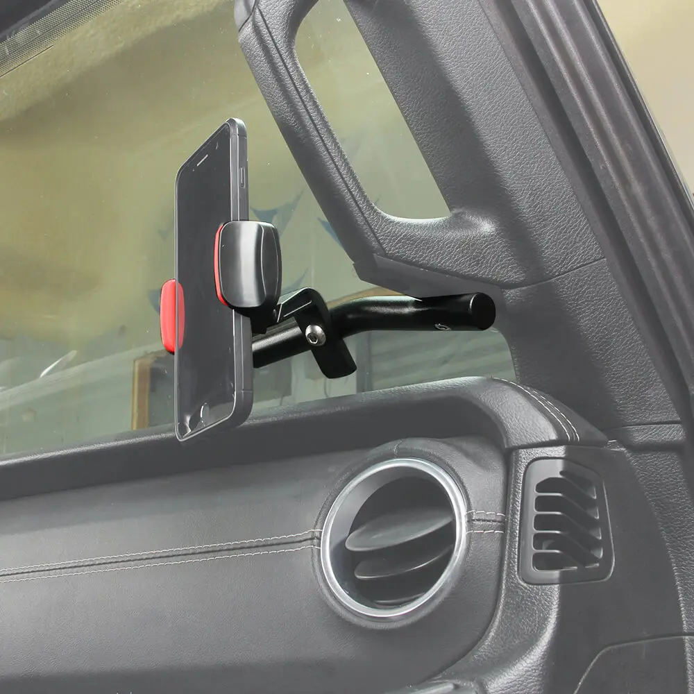 For 2018-2023 Jeep Wrangler JL/Gladiator JT A Pillar Grab-Handle Phone Holder Mount Bracket - Image 3