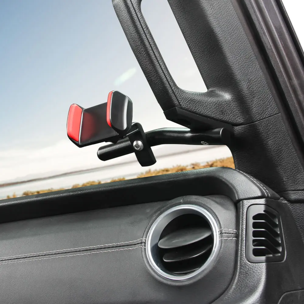 For 2018-2023 Jeep Wrangler JL/Gladiator JT A Pillar Grab-Handle Phone Holder Mount Bracket - Image 4