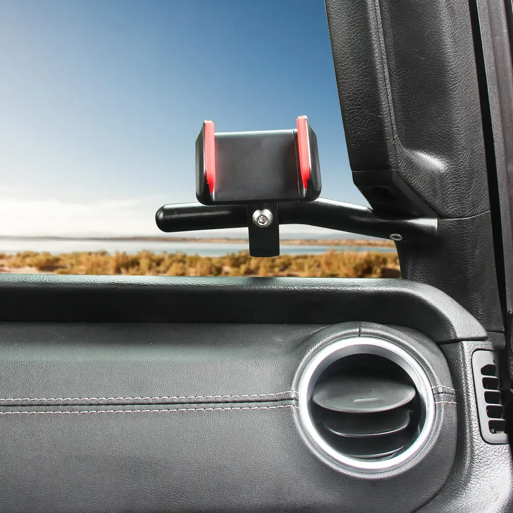 For 2018-2023 Jeep Wrangler JL/Gladiator JT A Pillar Grab-Handle Phone Holder Mount Bracket - Image 5