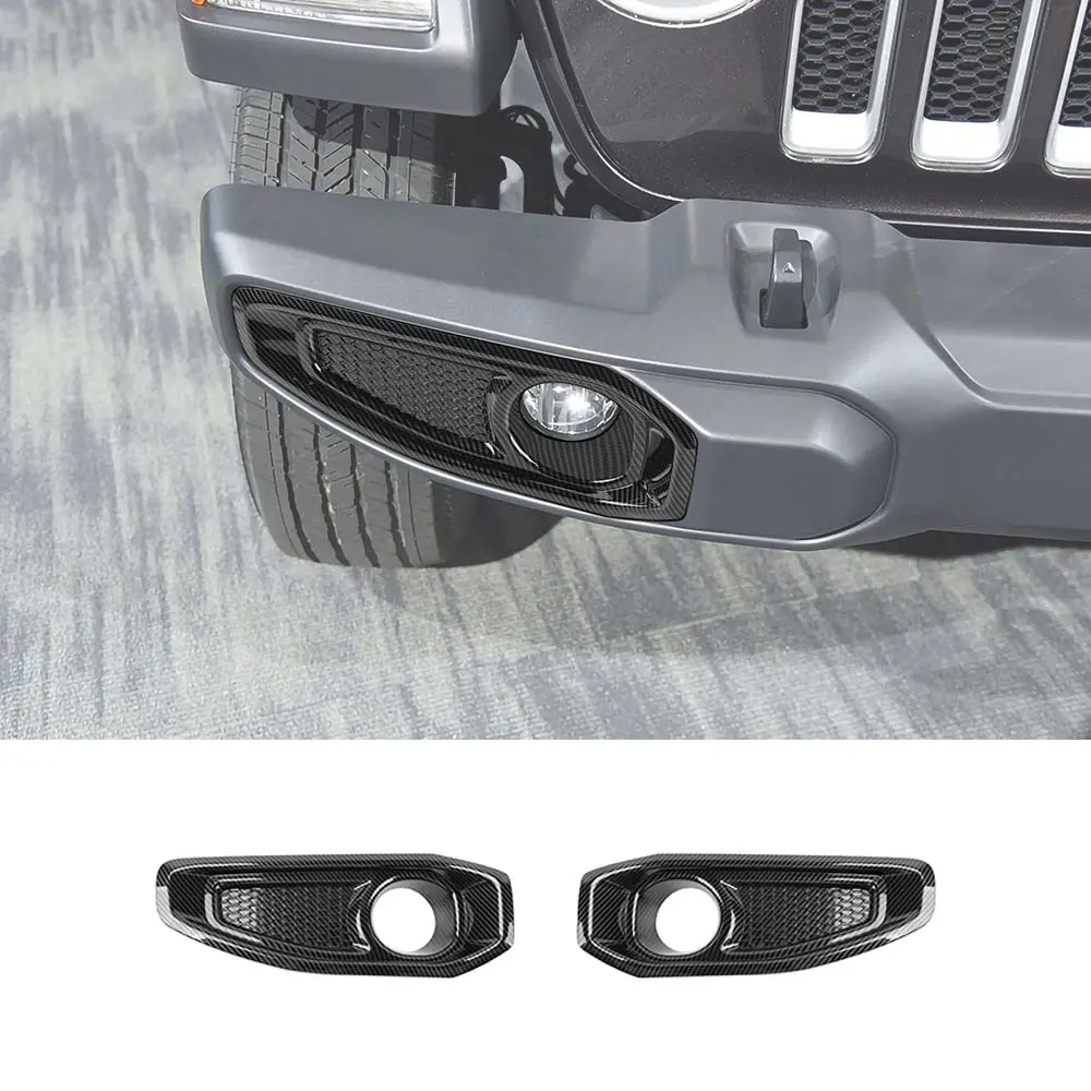 For 2018+ Jeep Wrangler JL/Gladiator JT Front Fog Lamp Light Trim Bezels - Image 10