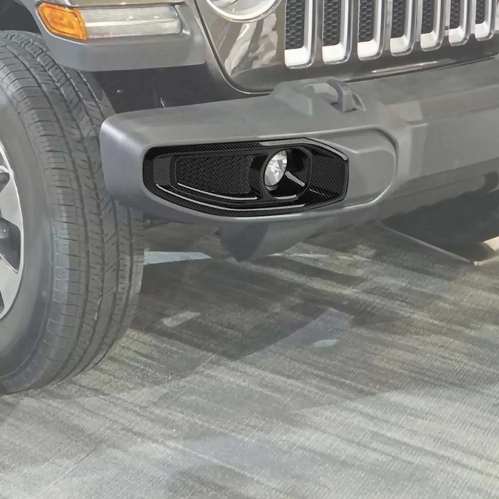 For 2018+ Jeep Wrangler JL/Gladiator JT Front Fog Lamp Light Trim Bezels - Image 6