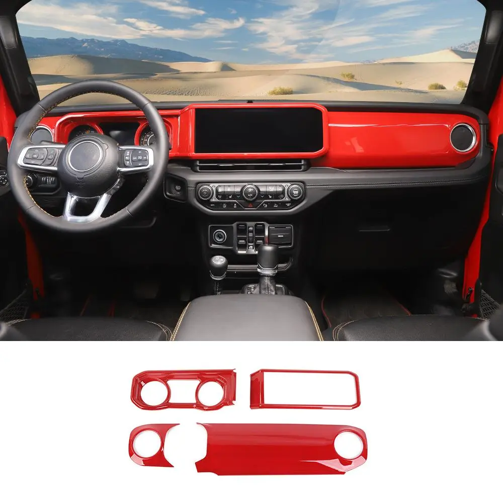 For 2024+ Jeep Wrangler JL JLU/Gladiator JT Dashboard & Navigation Panel Trim Cover - Image 12