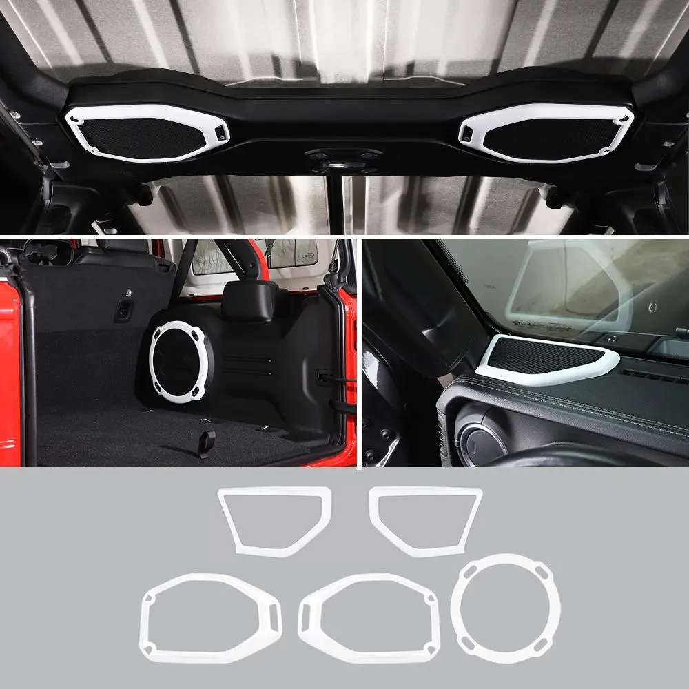 For 2018-2023 Jeep Wrangler JL Rubicon A-pillar &Roof &Trunk Speaker Cover Trim - Image 11