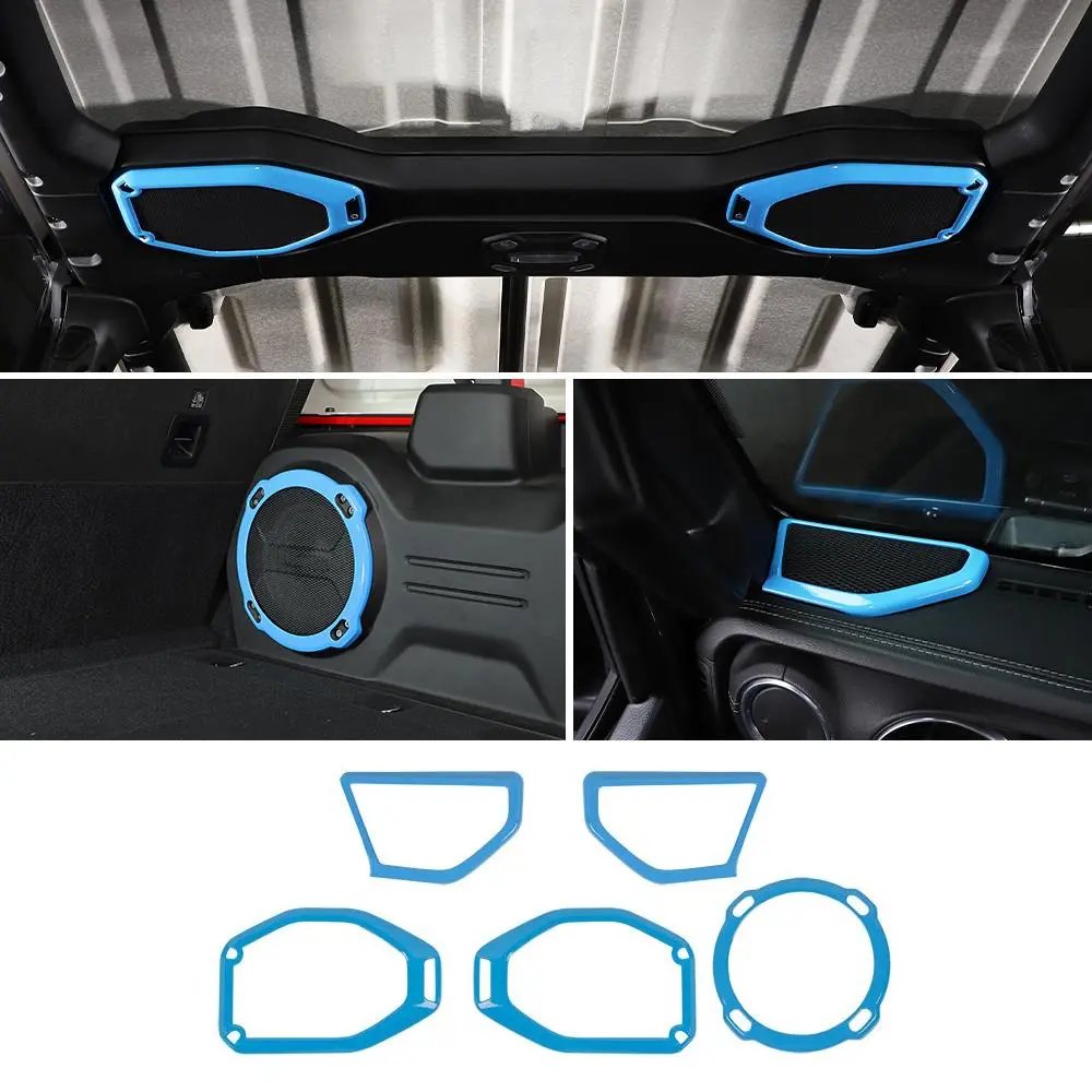 For 2018-2023 Jeep Wrangler JL Rubicon A-pillar &Roof &Trunk Speaker Cover Trim - Image 12