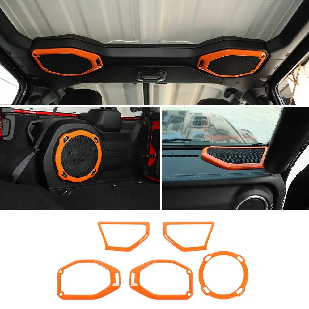 For 2018-2023 Jeep Wrangler JL Rubicon A-pillar &Roof &Trunk Speaker Cover Trim - Image 14