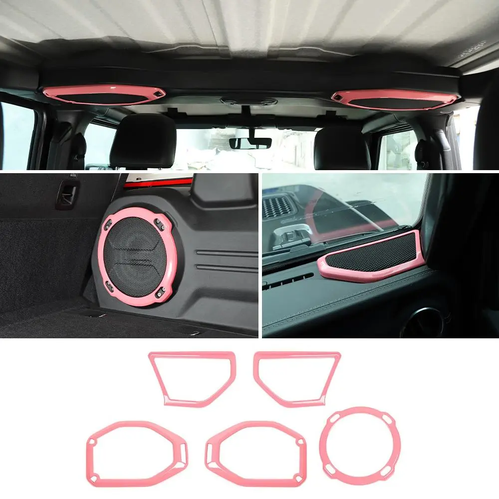 For 2018-2023 Jeep Wrangler JL Rubicon A-pillar &Roof &Trunk Speaker Cover Trim - Image 16