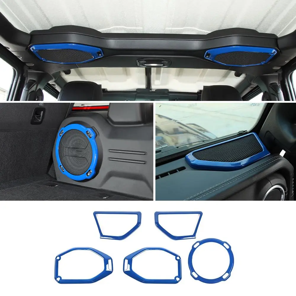 For 2018-2023 Jeep Wrangler JL Rubicon A-pillar &Roof &Trunk Speaker Cover Trim - Image 17
