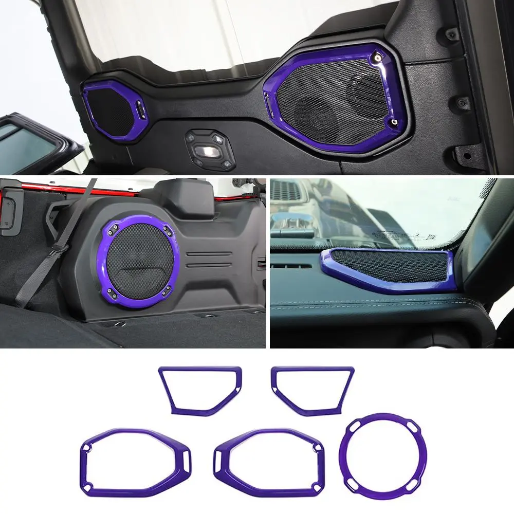 For 2018-2023 Jeep Wrangler JL Rubicon A-pillar &Roof &Trunk Speaker Cover Trim - Image 18