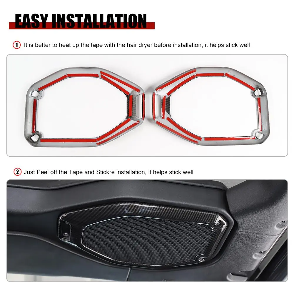 For 2018-2023 Jeep Wrangler JL Rubicon A-pillar &Roof &Trunk Speaker Cover Trim - Image 5