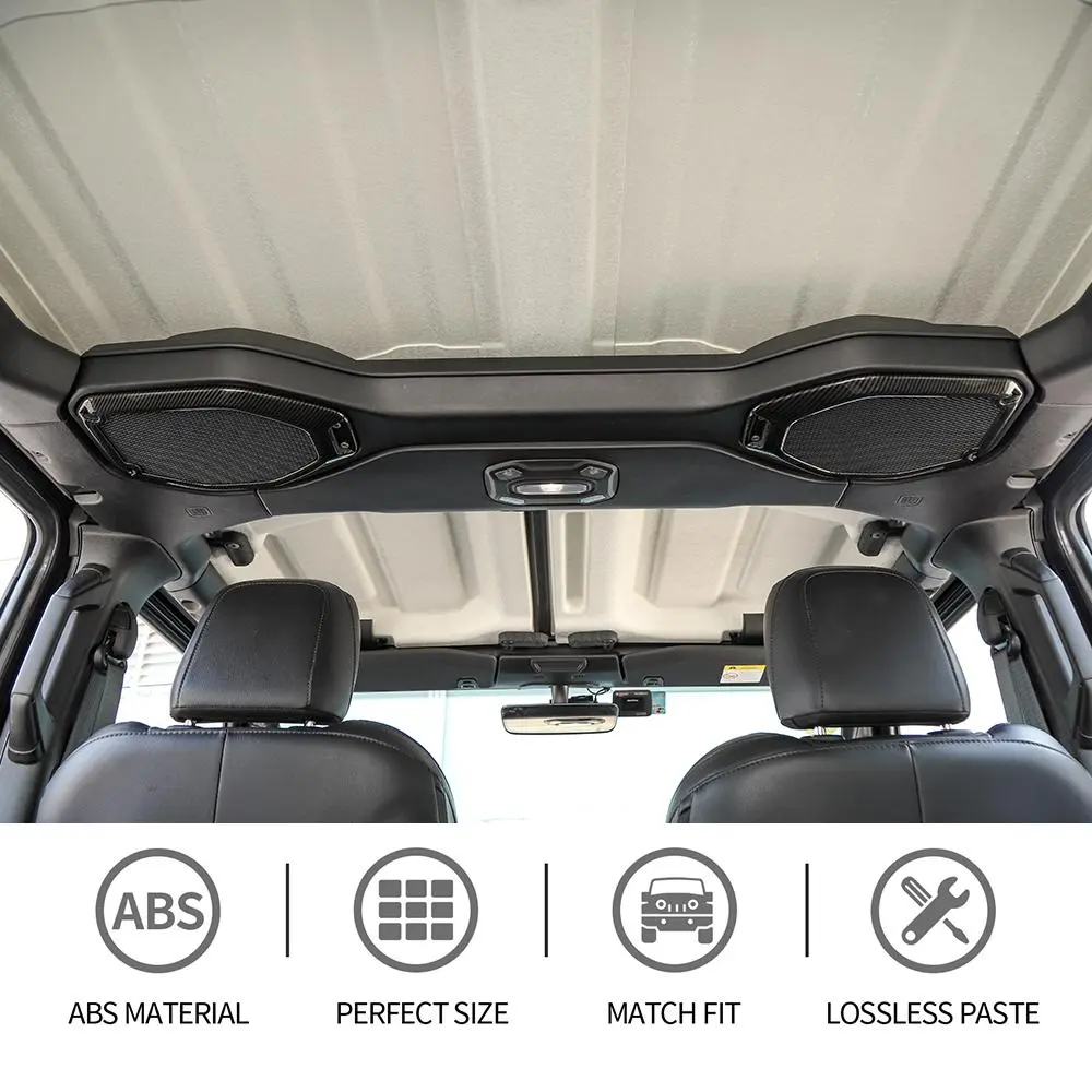 For 2018-2023 Jeep Wrangler JL Rubicon A-pillar &Roof &Trunk Speaker Cover Trim - Image 6