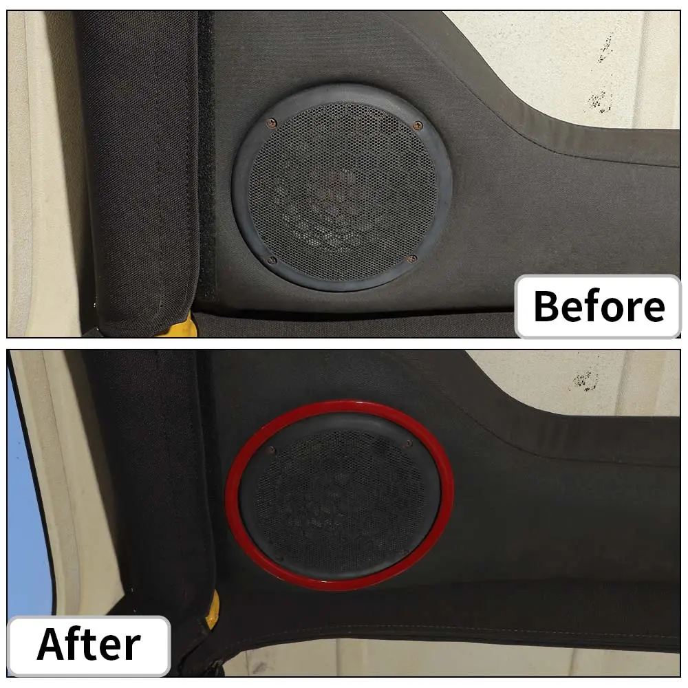For 1997-2006 Jeep Wrangler TJ Interior Roof Speaker Horn Ring Cover Trim - Image 2