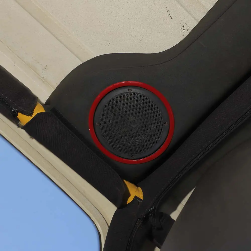 For 1997-2006 Jeep Wrangler TJ Interior Roof Speaker Horn Ring Cover Trim - Image 6