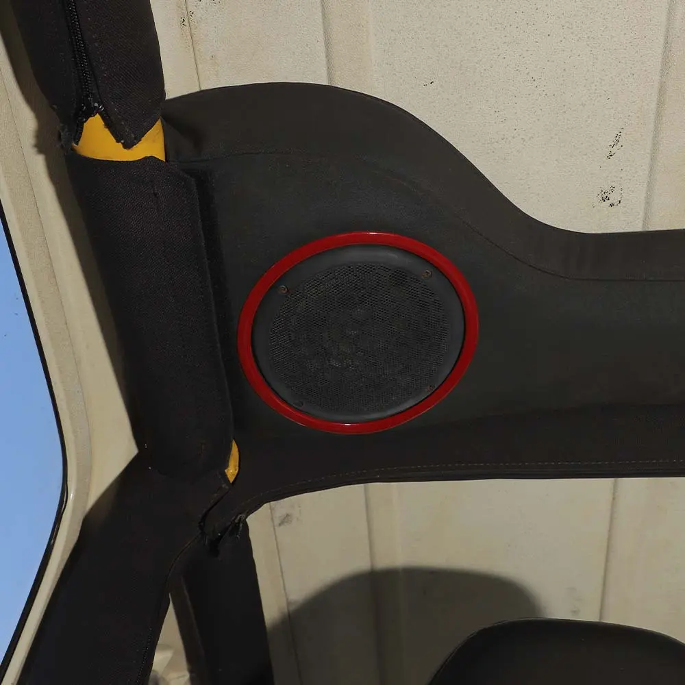 For 1997-2006 Jeep Wrangler TJ Interior Roof Speaker Horn Ring Cover Trim - Image 7