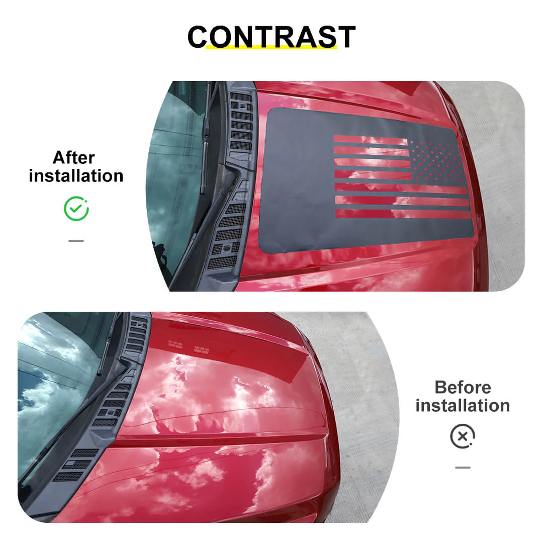 For Universal Car Exterior Front Engine Hood Decal Sticker Trim Cover - Image 2