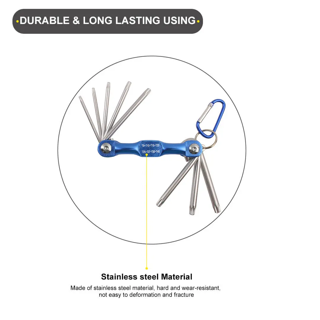 For Universal Car Folding Allen Key Portable Hex Wrench Tool Screwdriver Combination - Image 8