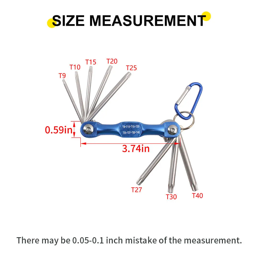 For Universal Car Folding Allen Key Portable Hex Wrench Tool Screwdriver Combination - Image 9