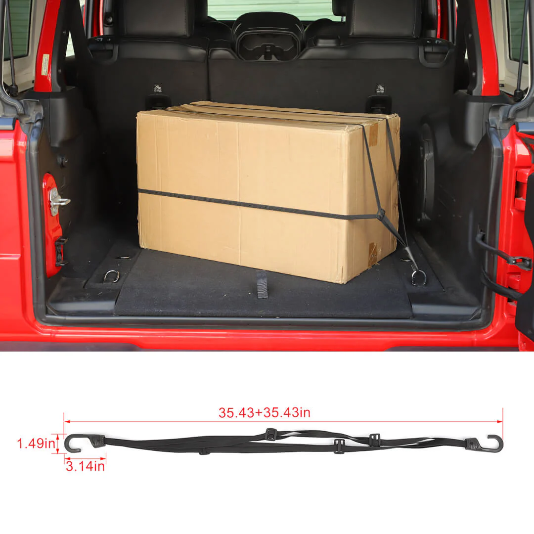 For Universal Car Interior Rear Trunk Adjustable Trunk Organizer Elastic Fixed Strap Accessories