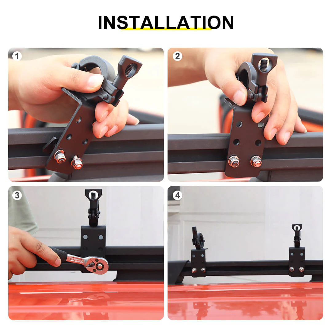 For Universal Car Roof Engineer Shovel Bracket Accessories (2 pcs) - Image 6