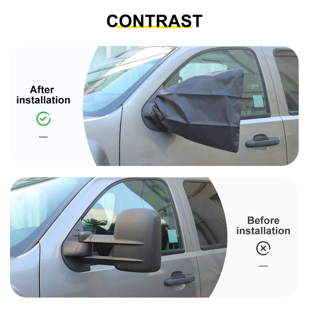 For Universal Car Side View Mirror Cover Rearview Snow Ice Protection Cover (2 pcs) - Image 2
