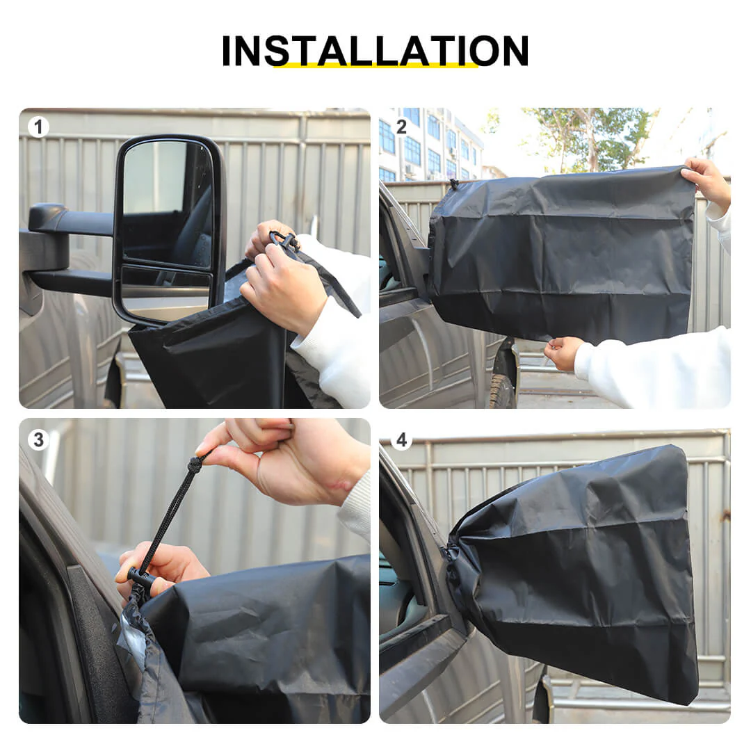 For Universal Car Side View Mirror Cover Rearview Snow Ice Protection Cover (2 pcs) - Image 8