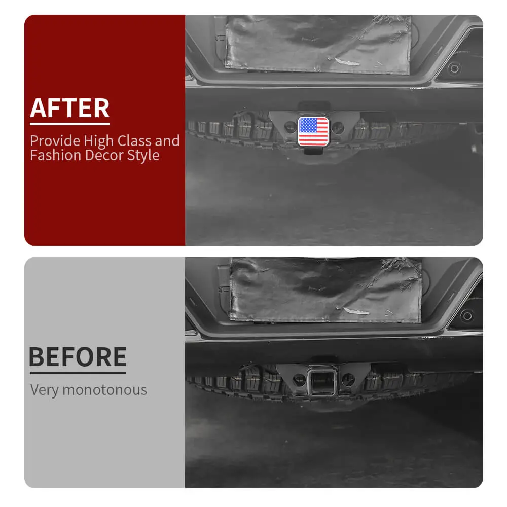 2" Trailer Hitch Cover with American Flag – Patriotic Tow Hitch Plug Insert Cap for 2 Inch Receivers, Fits Most Vehicles - Image 2