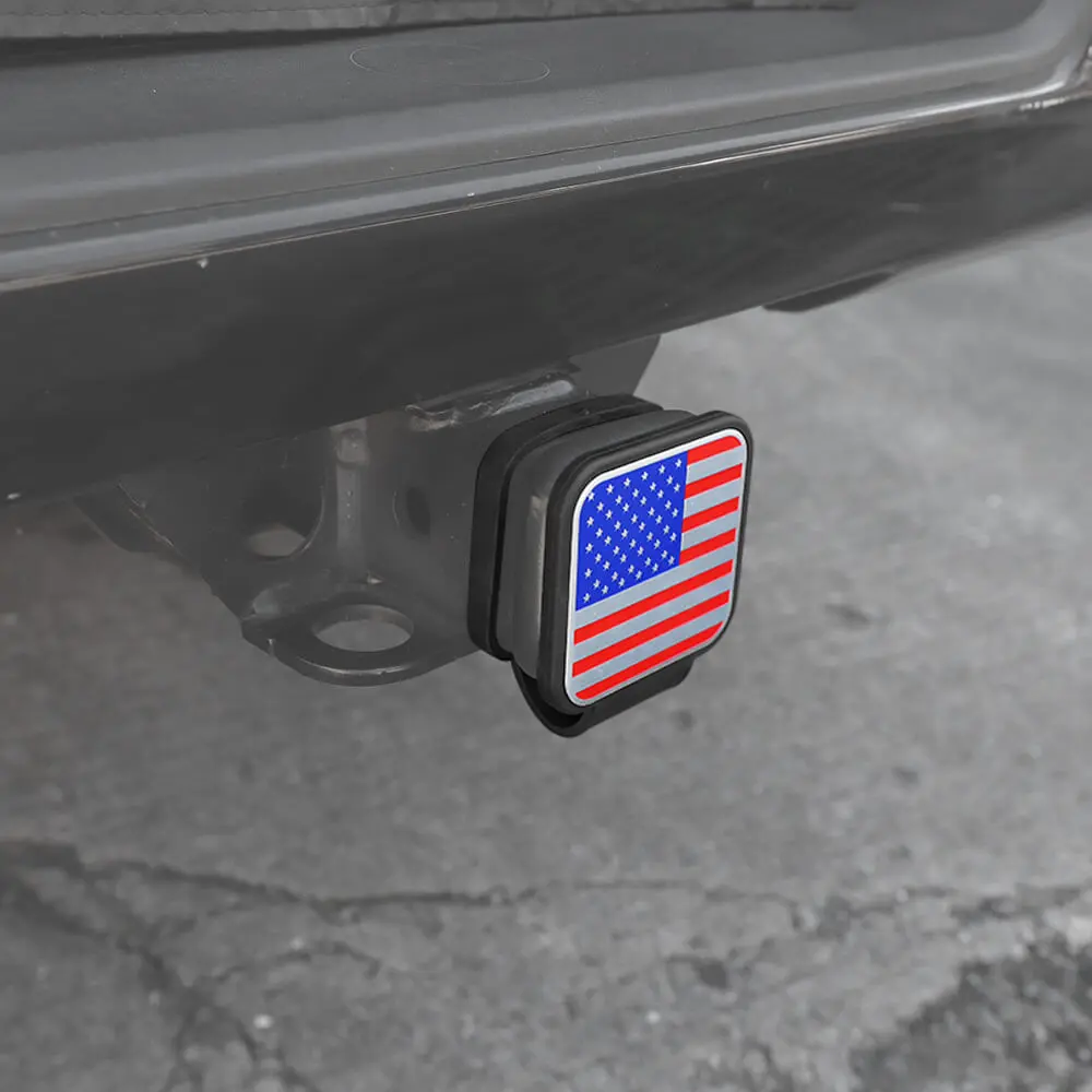 2" Trailer Hitch Cover with American Flag – Patriotic Tow Hitch Plug Insert Cap for 2 Inch Receivers, Fits Most Vehicles - Image 3